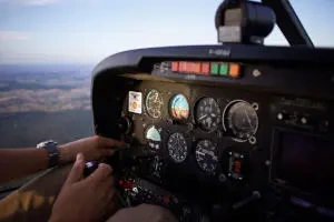 Cessna cockpit instruments and avionics panel