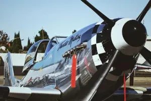 Silver Mustang aircraft used to represent aircraft listings